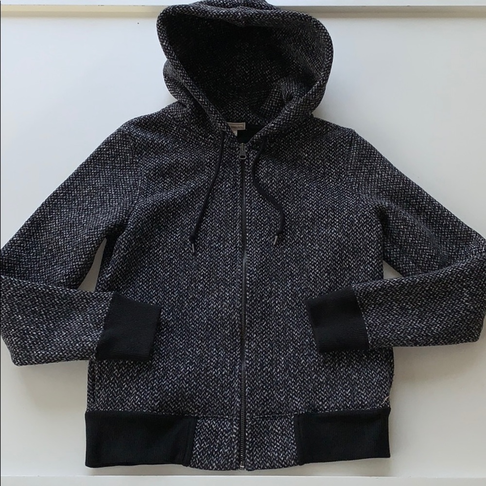 NWOT GAP Herringbone hooded fleece jacket